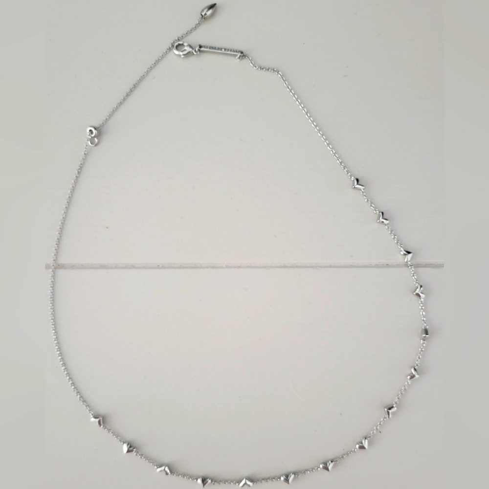 Kendra Scott Haven Heart Strand Rhodium Necklace